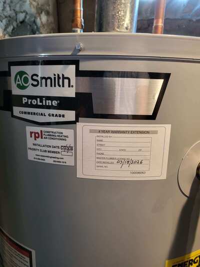 Installation of a New Water Heater - Lowboy in New Rochelle, NY